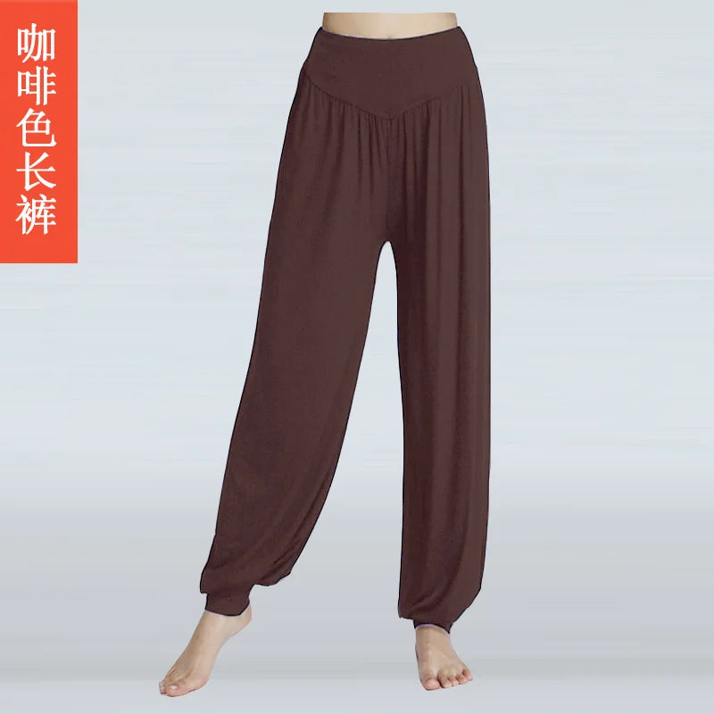 High Quality Summer High Waist Loose Breathable Comfortable Solid Color Fashion Dance Yoga Indoor Yoga Pants Dance Pants