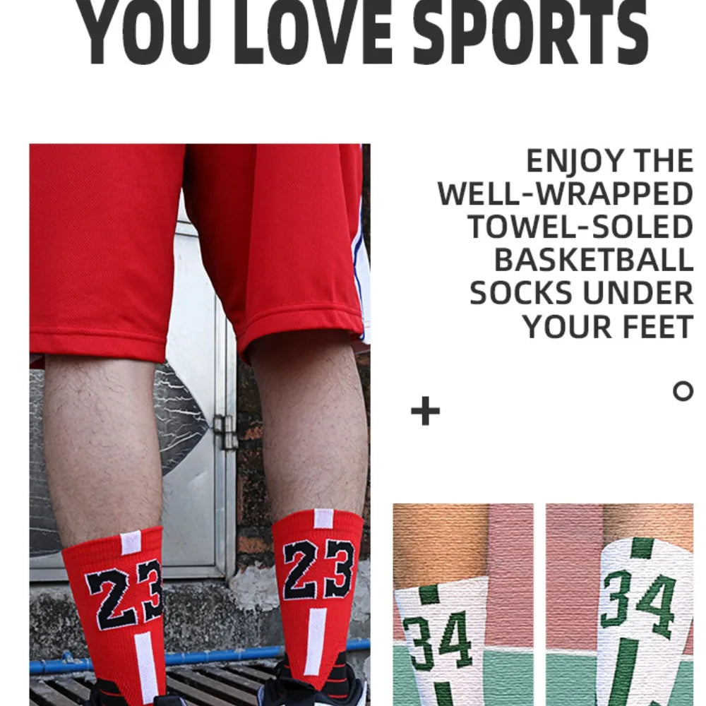 Wholesale 12 Pairs Elite Basketball Socks for Men Kobe Bryant Sports Boy Children Jordan Balls Medium Tube Towel for Training