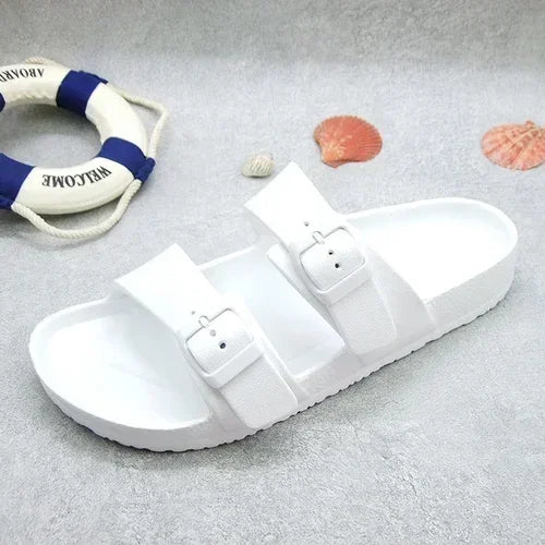 2023 new casual buckle slipper summer EVA light sandal youth anti-slip men's and women's trend comfortable soft sole flip flops