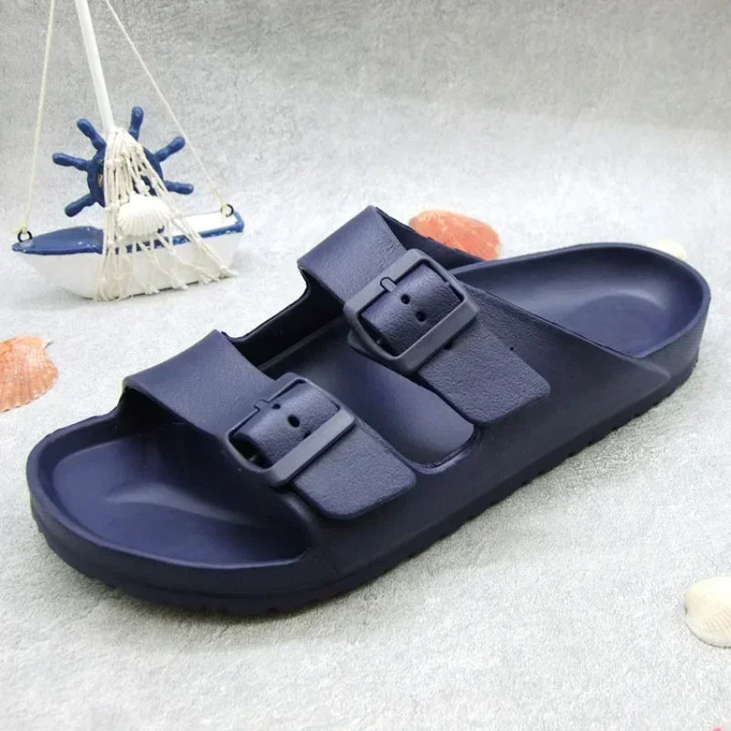 2023 new casual buckle slipper summer EVA light sandal youth anti-slip men's and women's trend comfortable soft sole flip flops