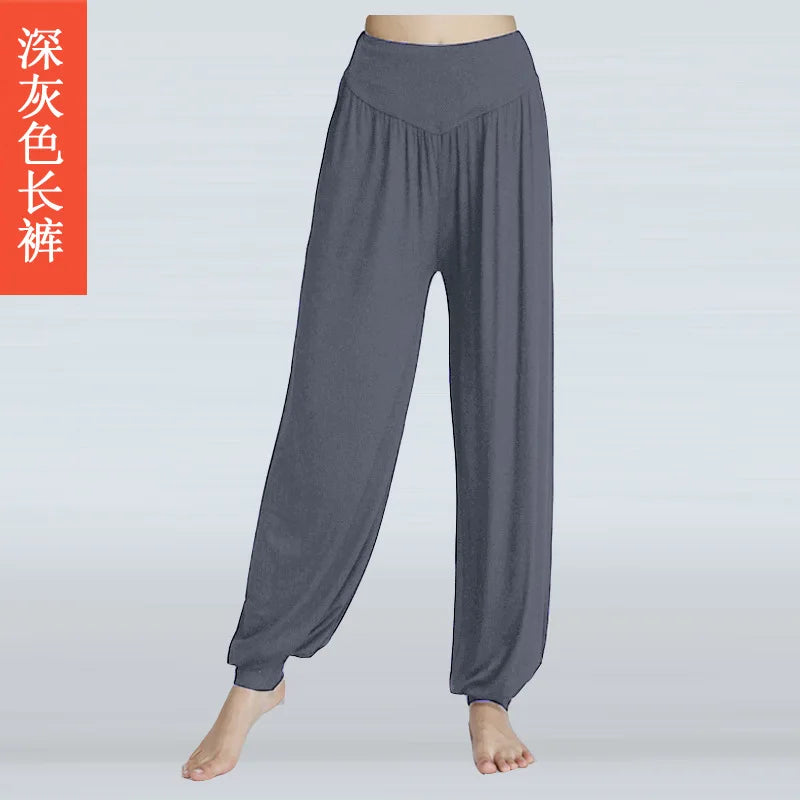 High Quality Summer High Waist Loose Breathable Comfortable Solid Color Fashion Dance Yoga Indoor Yoga Pants Dance Pants