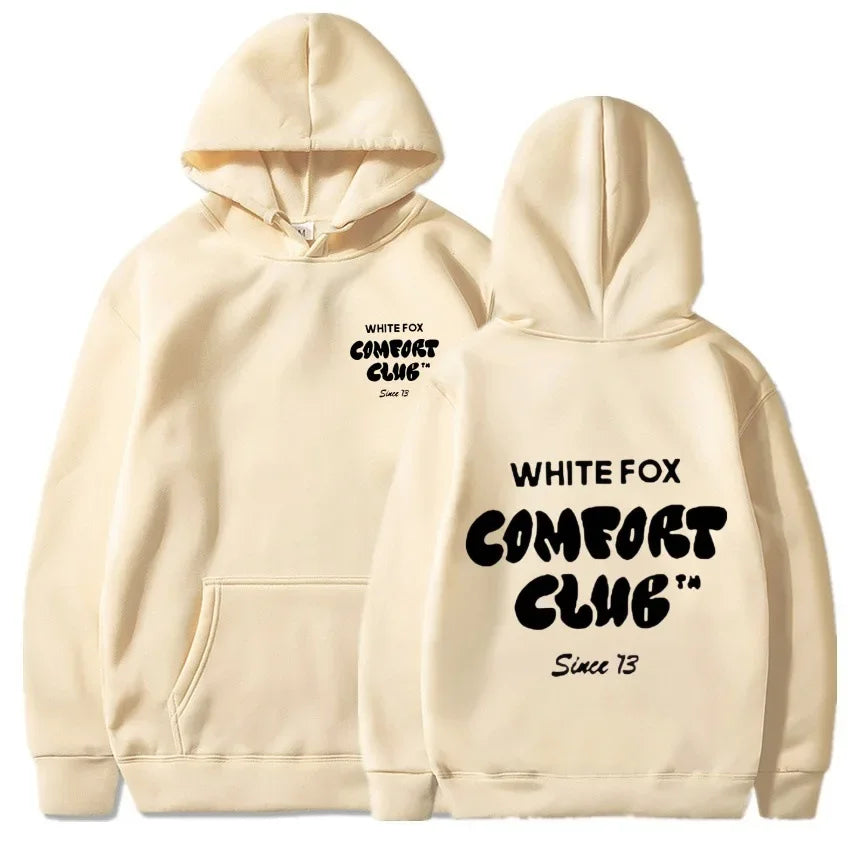 European and American Women's Hoodie Casual Sports WHITE Devil FOX Free 2024 Versatile Trendy Business Fashion