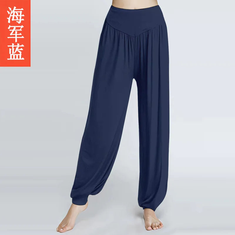 High Quality Summer High Waist Loose Breathable Comfortable Solid Color Fashion Dance Yoga Indoor Yoga Pants Dance Pants