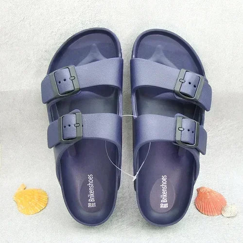 2023 new casual buckle slipper summer EVA light sandal youth anti-slip men's and women's trend comfortable soft sole flip flops