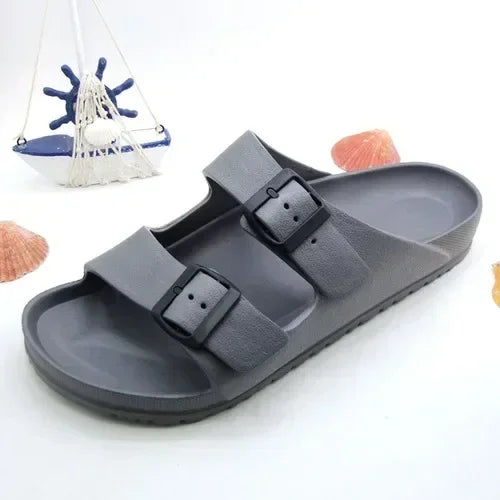 2023 new casual buckle slipper summer EVA light sandal youth anti-slip men's and women's trend comfortable soft sole flip flops