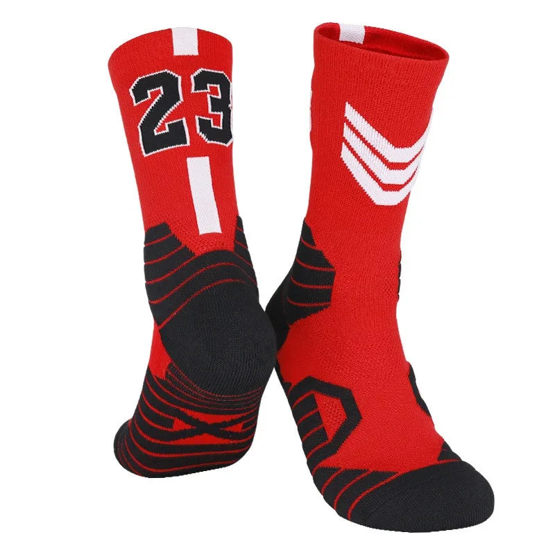 Wholesale 12 Pairs Elite Basketball Socks for Men Kobe Bryant Sports Boy Children Jordan Balls Medium Tube Towel for Training