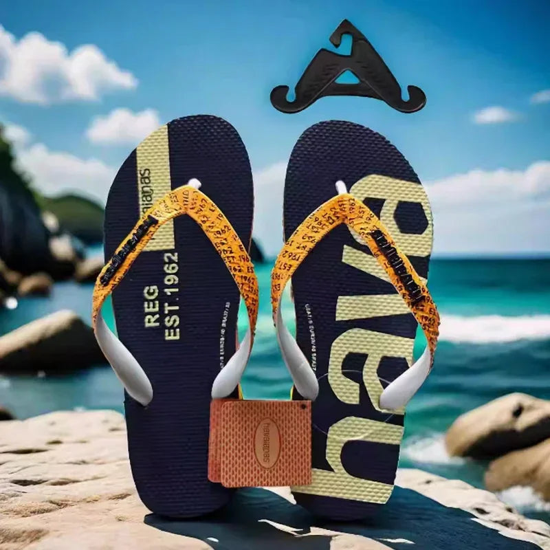 Havaianas men's summer Brazilian beach shoes with anti slip clip on feet