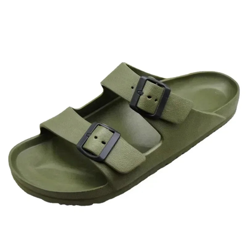 2023 new casual buckle slipper summer EVA light sandal youth anti-slip men's and women's trend comfortable soft sole flip flops