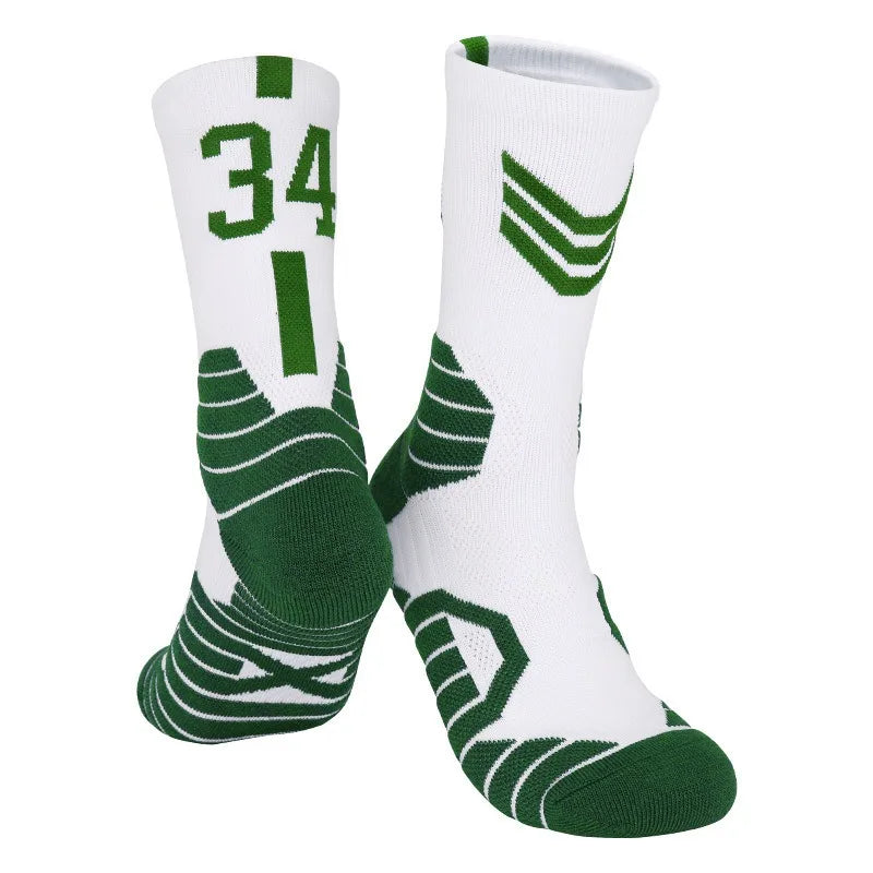 Wholesale 12 Pairs Elite Basketball Socks for Men Kobe Bryant Sports Boy Children Jordan Balls Medium Tube Towel for Training