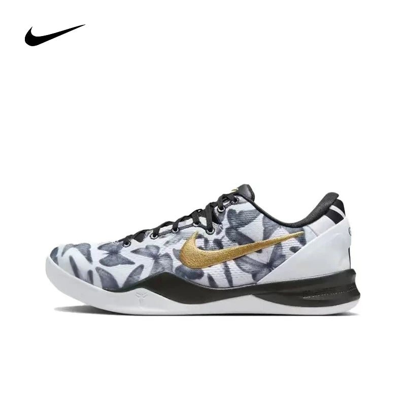 Nike Kobe 8 round toe lace up anti slip lightweight low cut practical basketball shoes for men