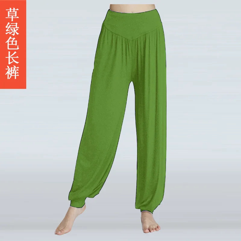 High Quality Summer High Waist Loose Breathable Comfortable Solid Color Fashion Dance Yoga Indoor Yoga Pants Dance Pants