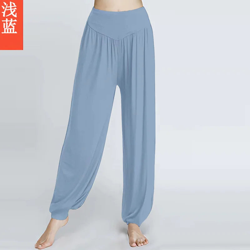 High Quality Summer High Waist Loose Breathable Comfortable Solid Color Fashion Dance Yoga Indoor Yoga Pants Dance Pants