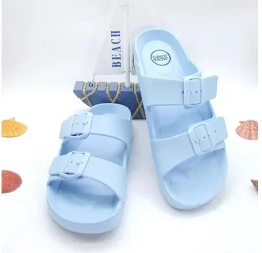 2023 new casual buckle slipper summer EVA light sandal youth anti-slip men's and women's trend comfortable soft sole flip flops