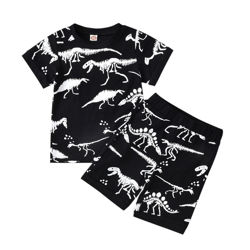 Summer Short-sleeved Dinosaur Children's Clothing